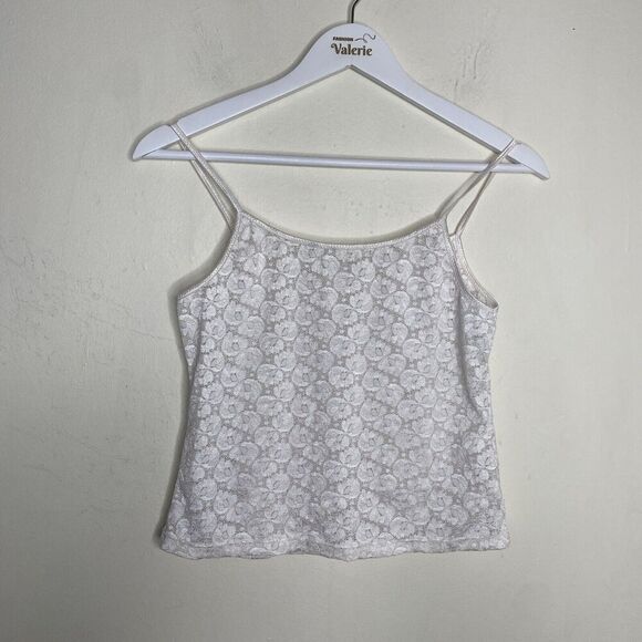 Coco Secret White Lace Sheer Stretchy Tank Top 2XL *Fits Smaller* - Picture 1 of 8
